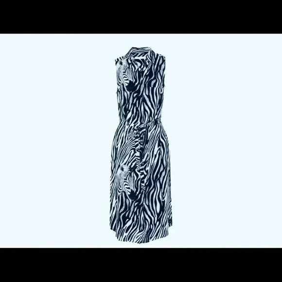 Equipment Black Tegan Zebra Print Silk Dress - Picture 4 of 4